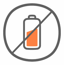 No battery or external power required No battery or external power required